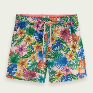 NWT Scott & Soda mid-length printed swim short